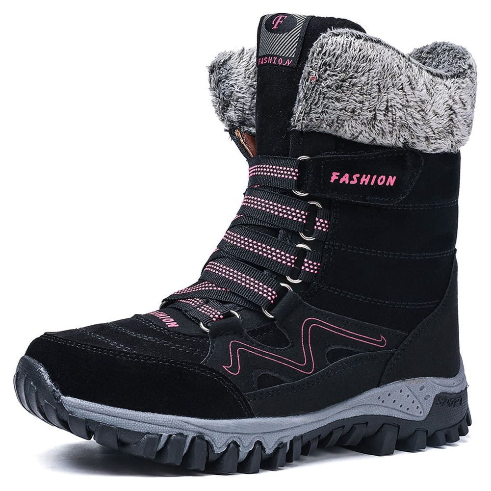Women's Hiking Boots Waterproof Lightweight Warm Non Slip Outdoor Shoes