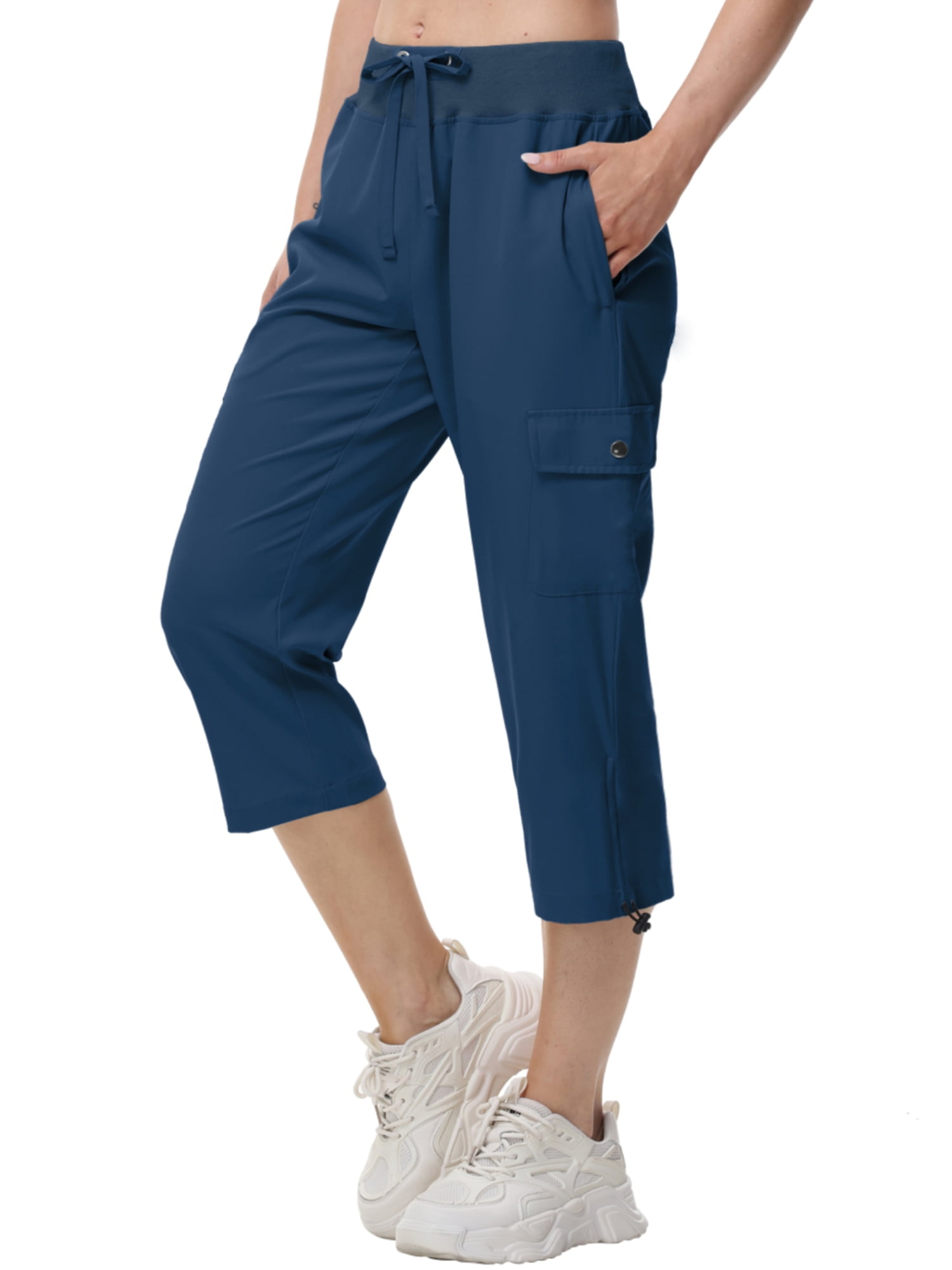 Yuyangdpb Womens Capris with Pockets Loose Fit Casual Outdoor Pants ...