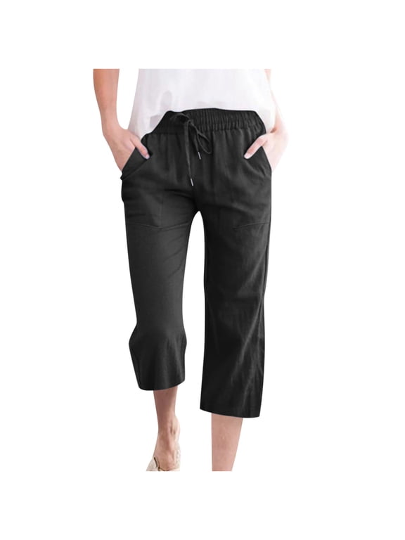 Women's Hiking Cargo Joggers Pants Lightweight Quick Dry Capris Golf Pants for Travel Outdoor Casual Cropped Pants