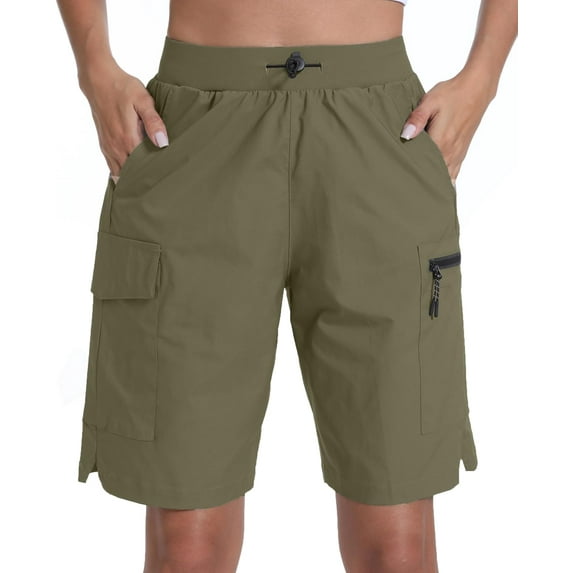 Women's Hiking Cargo Shorts Quick Dry Lightweight Shorts for Travel Athletic