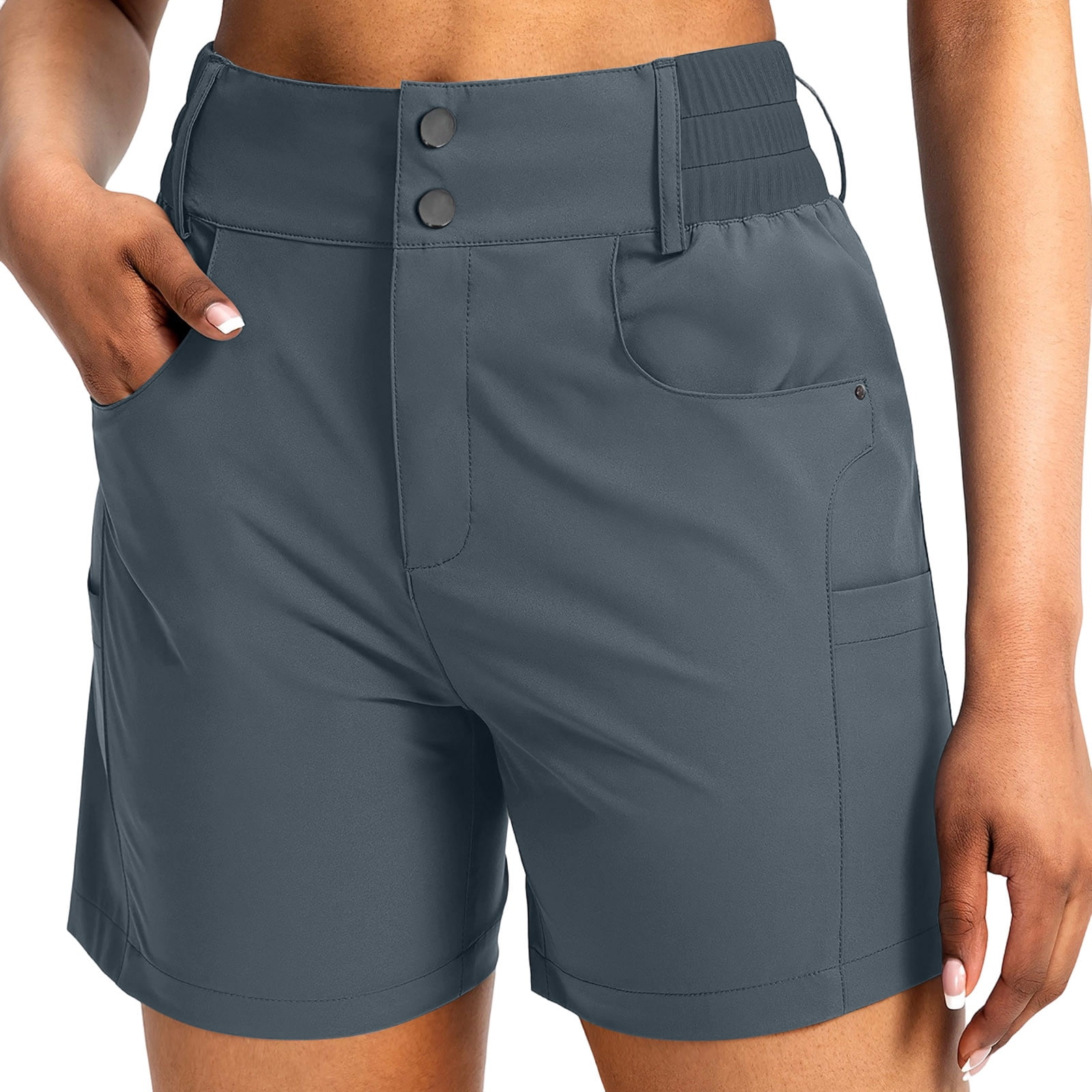 Women's Hiking Golf Shorts with Pockets Elastic Waist Quick Dry