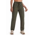 thumbnail image 1 of MASKERT Women's Hiking Pants-29" Lightweight Quick Dry Sweatpants Casual Safari Work Travel Outdoor Clothes Dark Olive（Size XS-XXXL）, 1 of 8