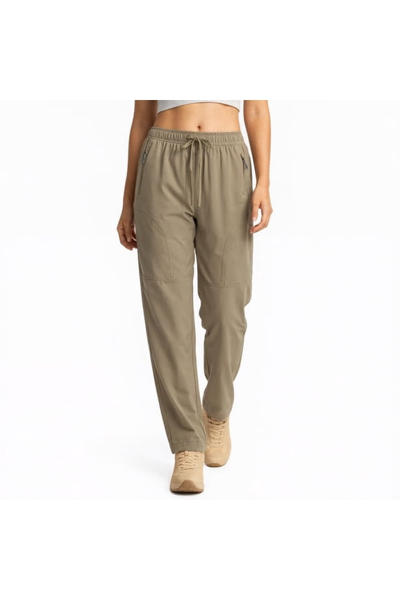 Women's Hiking Pants-Lightweight Quick Dry Cargo Pants Casual Safari Work Travel Outdoor Clothes Khaki XS