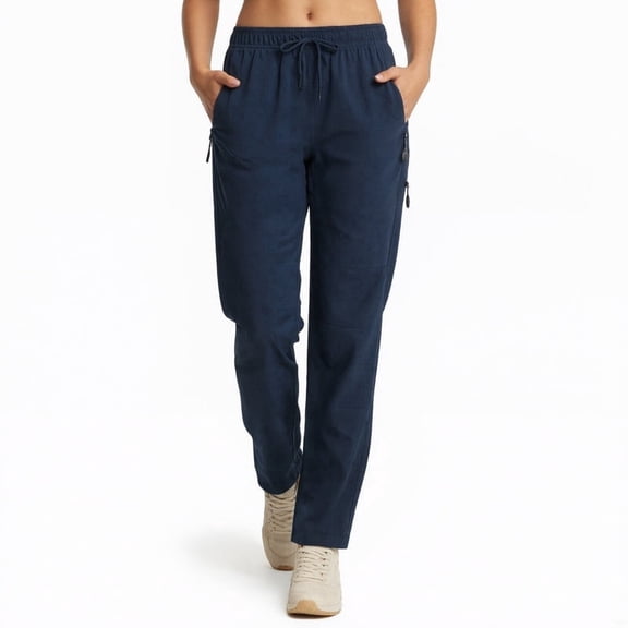 Women's Hiking Pants-Lightweight Quick Dry Cargo Pants Casual Safari Work Travel Outdoor Clothes Navy Blue XS