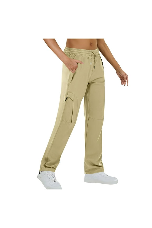 Women's Hiking Pants Quick Dry Lightweight Cargo Pants UPF 50 Water Resistant Zipper Pockets for Golf Travel Work Camping