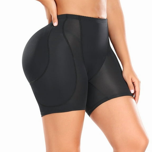 Women's Hip Padded Shapewear Booty Lifter Butt Enhancer Panties Fake Butt Padded Underwear Shorts with Removable 4 Thicker Pads