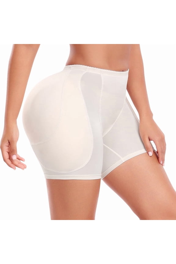 Women's Hip Padded Shapewear Booty Lifter Butt Enhancer Panties Fake Butt Padded Underwear Shorts with Removable 4 Thicker Pads