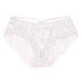 thumbnail image 1 of Women's Hipster Panties No Lines Panties for Women, Women's Sexy Solid Color Lace Cotton Crotch Interest Low Waist Thong Underwear, 1 of 3