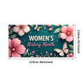 thumbnail image 1 of Women's History Month Floral Celebration Stars Background Backdrop Banner Decorations Photography Props Party Supplies Events Display, 1 of 7