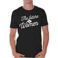 thumbnail image 1 of Women's History Month Shirt for Him The Future is Women Tee Feminist Outfit Graphic Novelty Tshirt for Men Husband Dad, 1 of 4