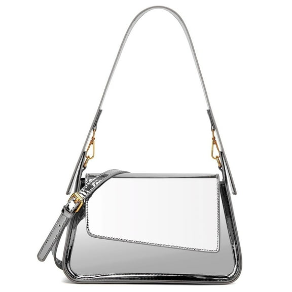 Women's Hobo Bag PU Leather Shoulder Bag Glossy Handbag Underarm Purse Top Handle Satchels Small Totes