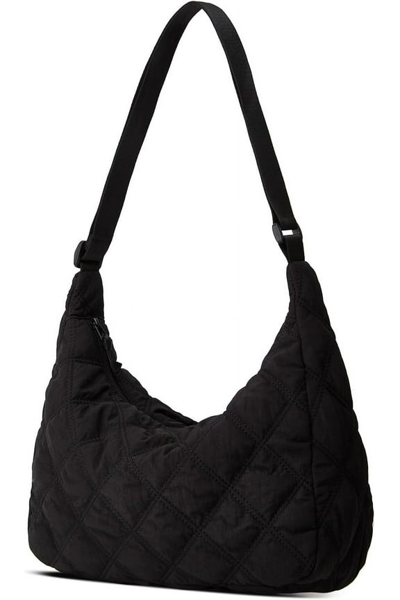 Women's Hobo Bag Puffer Totes Crossbody Bag Solid Color Rhombus Down Padded Handbag Dumpling Purse