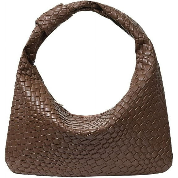 Women's Hobo Bags Zipper Handbags Knot Strap Leather Shoulder Bag Evening Clutch Purse