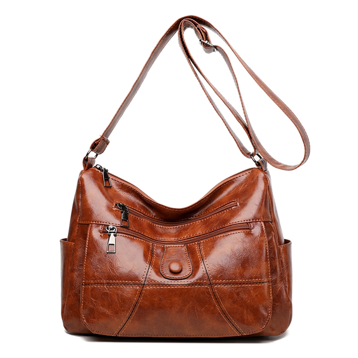 Women's Hobo Shoulder Bag Soft PU 4 Pockets Crossbody bag Messenger