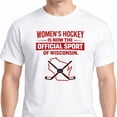 thumbnail image 1 of Women’s Hockey Is Now The Official Sport Of Wisconsin T-Shirt – Wisconsin Hockey Fan Graphic Tee, 1 of 5