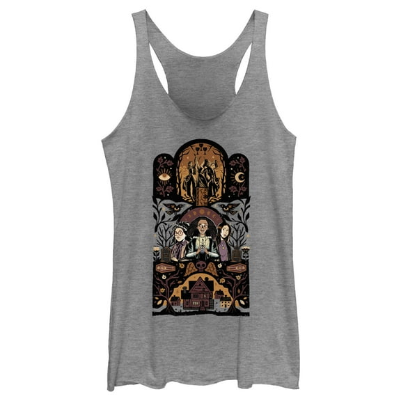 Women's Hocus Pocus 2 Ornate Ritual Poster  Racerback Tank Top Gray Heather Small