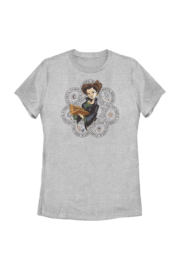 Women's Hocus Pocus 2 Winifred Spell Book Graphic Tee Athletic Heather 2X Large