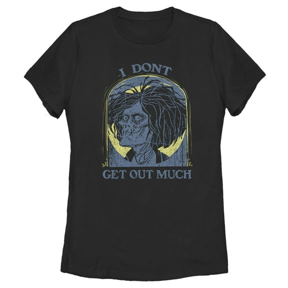 Women's Hocus Pocus Billy Zombie Get Out Much Graphic Tee Black Large