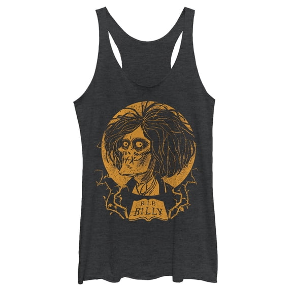 Women's Hocus Pocus Billy Zombie Portrait Racerback Tank Top Black Heather X Small