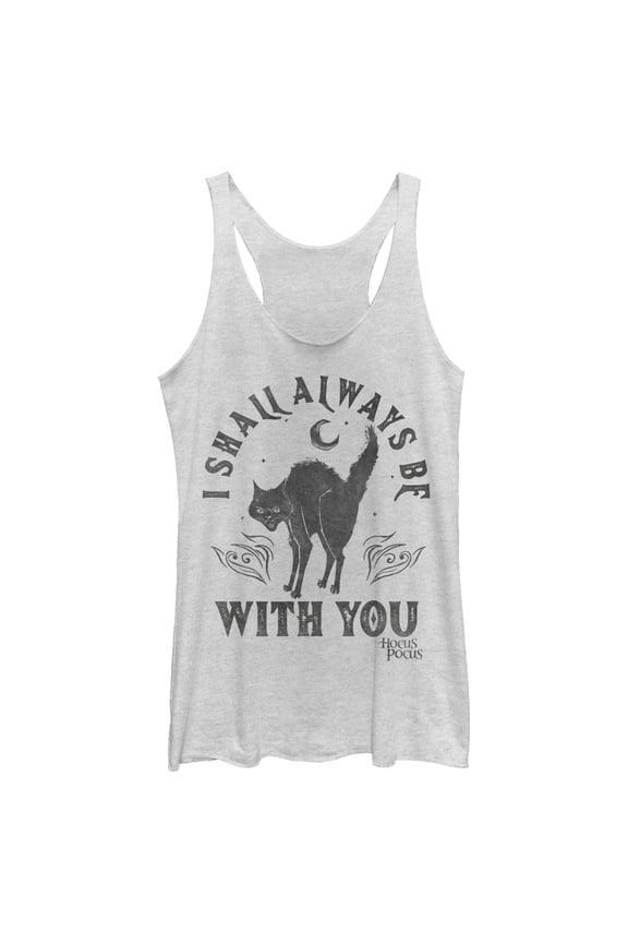 Women's Hocus Pocus Binx Always With You Racerback Tank Top White Heather Large