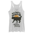thumbnail image 1 of Women's Hocus Pocus Binx Cat Racerback Tank Top White Heather X Large, 1 of 3