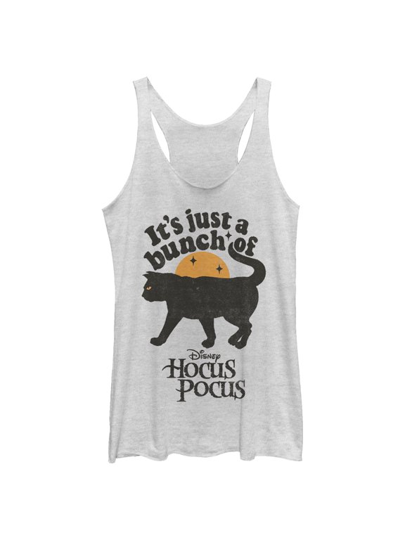 Women's Hocus Pocus Binx Cat Racerback Tank Top White Heather X Small