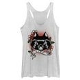 thumbnail image 1 of Women's Hocus Pocus Binx Flower Tattoo  Racerback Tank Top White Heather 2X Large, 1 of 3