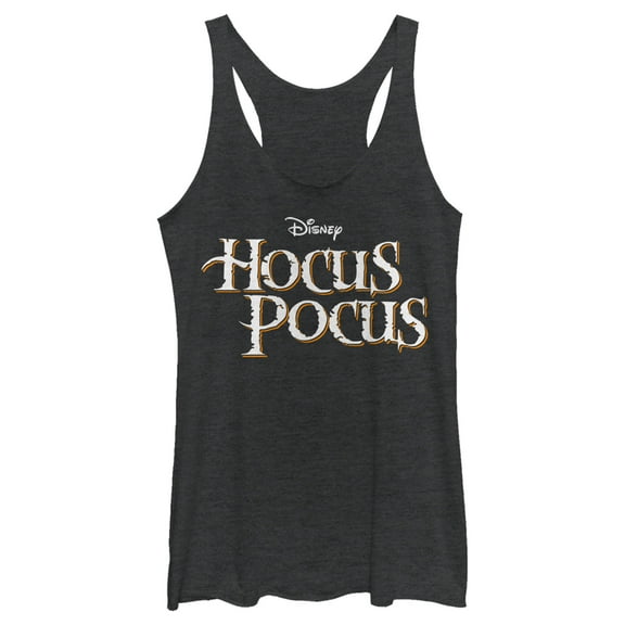 Women's Hocus Pocus Classic Logo  Racerback Tank Top Black Heather Medium