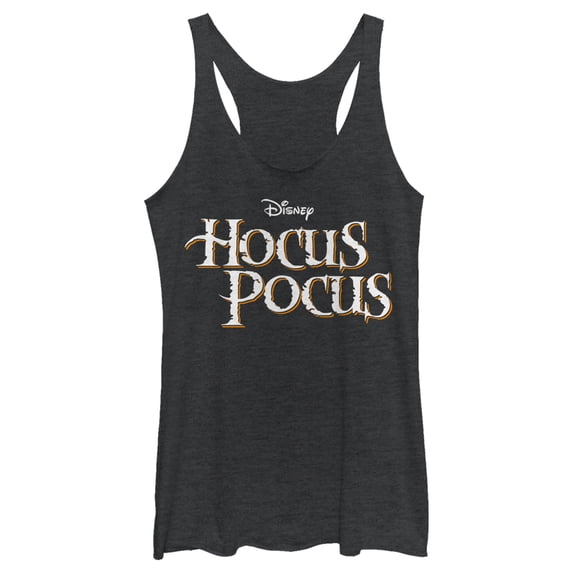 Women's Hocus Pocus Classic Logo Racerback Tank Top Black Heather X Small