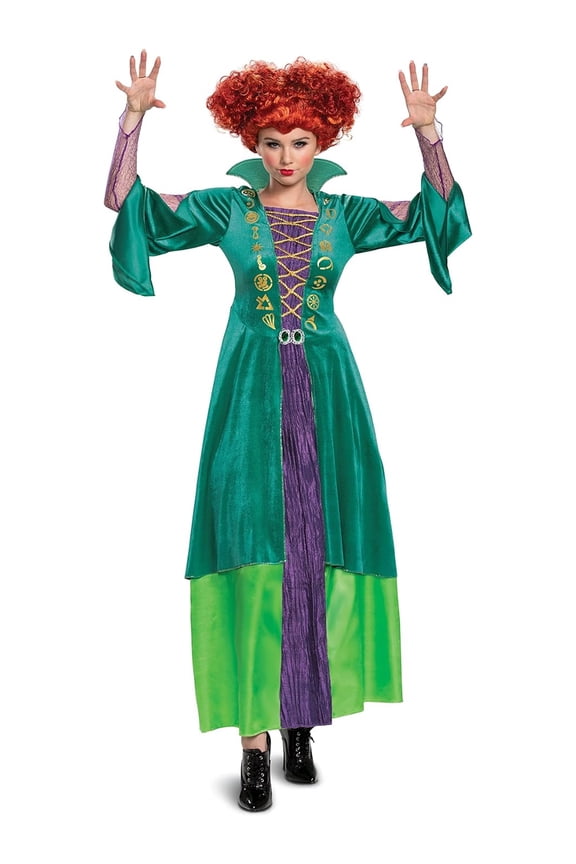 Disguise Disney Hocus Pocus Wini Deluxe Adult Costume | Medium (8-10) Female