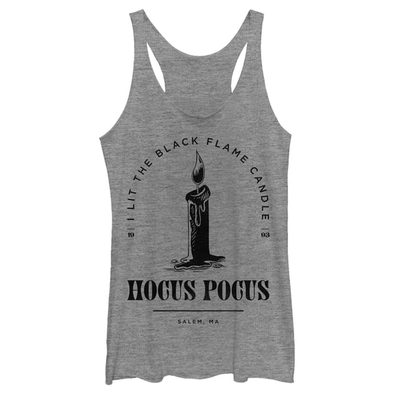 Women's Hocus Pocus I Lit Flame Candle Racerback Tank Top Gray Heather X Small