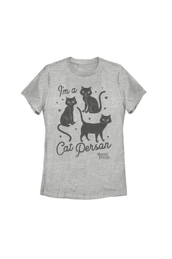 Women's Hocus Pocus I'm a Cat Person Graphic Tee Athletic Heather X Large