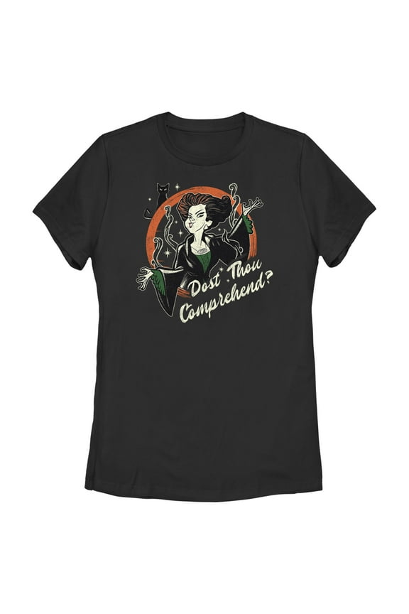 Women's Hocus Pocus Winifred Comprehend Graphic Tee Black Medium
