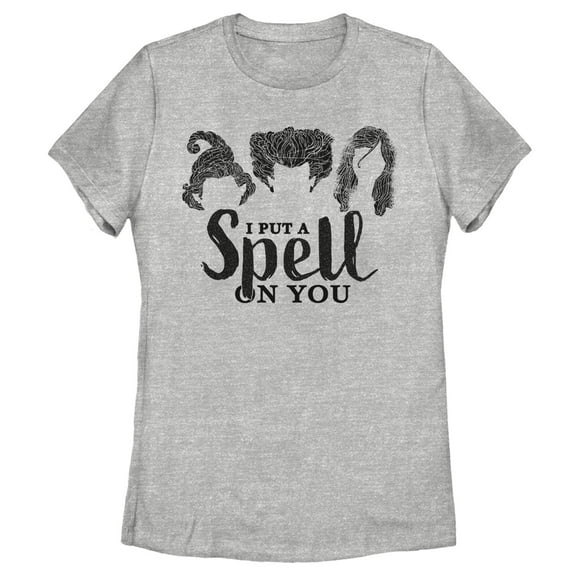 Women's Hocus Pocus Witch's Spell on You Graphic Tee Athletic Heather Large