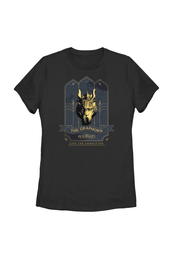 Women's Hogwarts Legacy The Graphorn Logo  Graphic Tee Black Medium