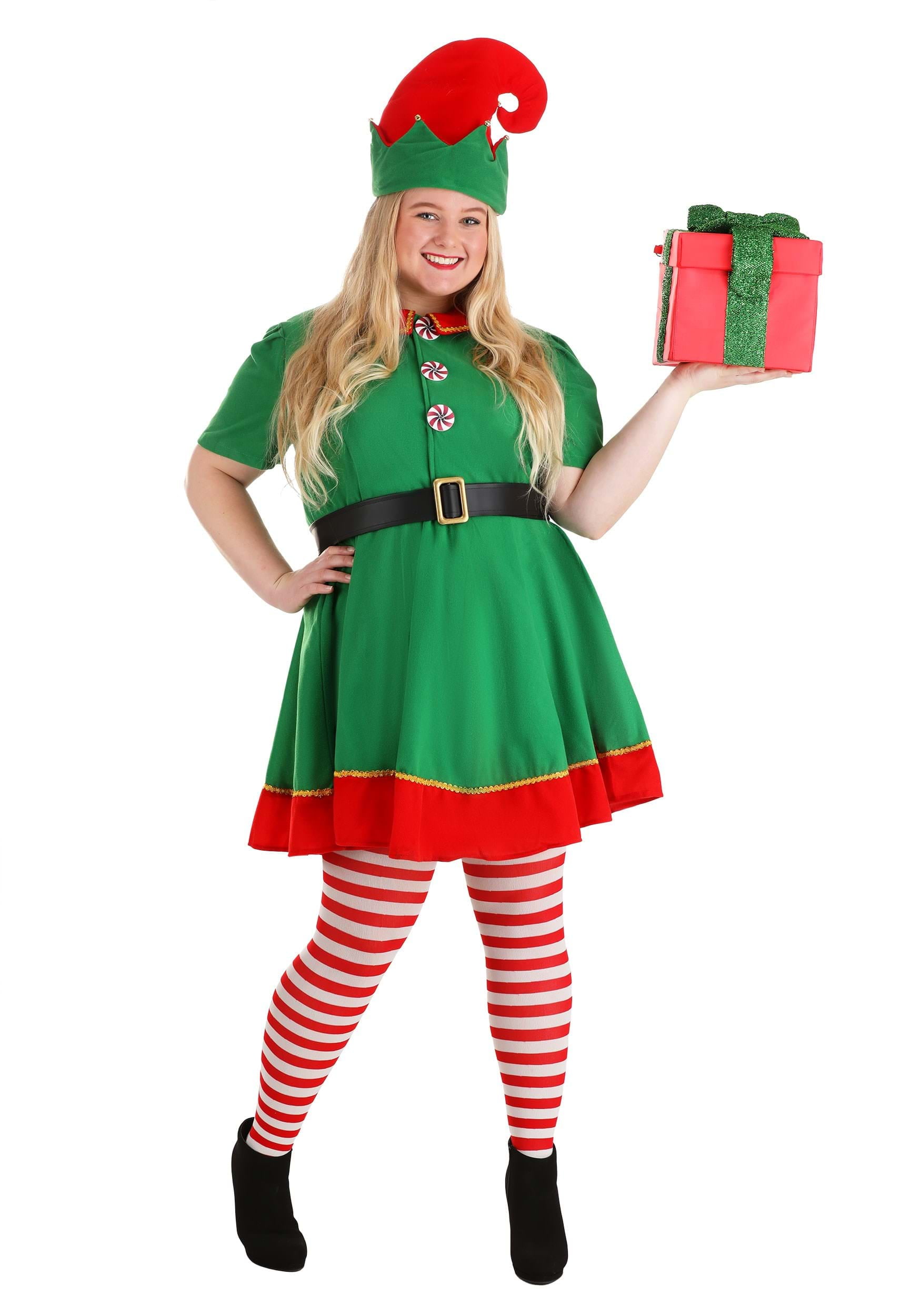 Fun Costumes Women's Christmas Holiday Elf Plus Size Adult Costume