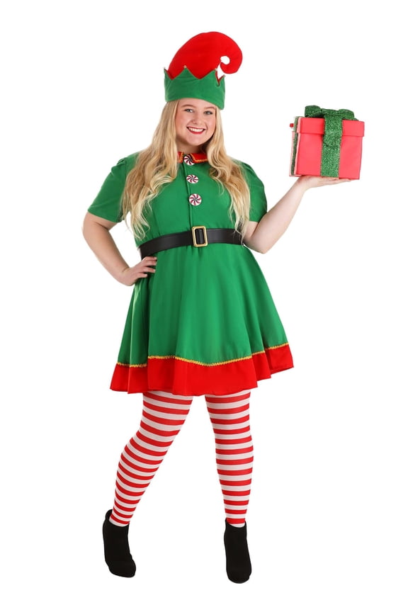 Women's Holiday Elf Plus Size Costume