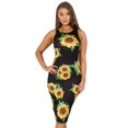 thumbnail image 1 of Women's Holiday Print Dress, Sunflower, S, 1 of 5