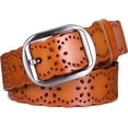 thumbnail image 1 of Women’s Hollow Flower Leather Belt for Jeans Pants Wide Belt for Ladies, 1 of 6