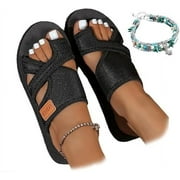 INTRANS Women's Hollow Mesh Slide Sandals, Hollow Mesh Slide Sandals, Hollow Mesh Slide Sandals With Loop Toe, Womens Hollow Mesh Sandals, Summer Breathable Mesh