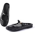 thumbnail image 1 of Women's Jelly Mesh Mule Sandals, Breathable Hollow Out Flat Shoes, Mary Jane Style Closed Toe Slides, Waterproof Summer Beach Shoes for Women, 1 of 3
