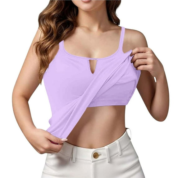 Women's Hollow Out Layering Camisole Top Versatile Everyday Round Neck Casual Tank