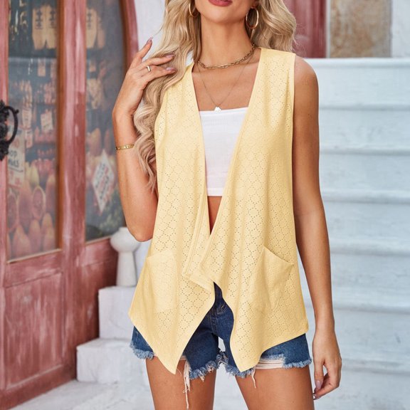 Women's Hollow Out Solid Color Fashion Casual Cardigan Coat Stripe Sweater Womens Long Sweater with Pockets Giraffe Print Purse Kimono Cardigans for Women Summer Womens Loose Cardigan Cardigan for