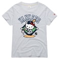 thumbnail image 1 of Women's Homage  Ash New York Yankees Hello Kitty x MLB Tri-Blend T-Shirt, 1 of 1