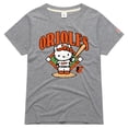 thumbnail image 1 of Women's Homage  Gray Baltimore Orioles Hello Kitty x MLB Tri-Blend T-Shirt, 1 of 1