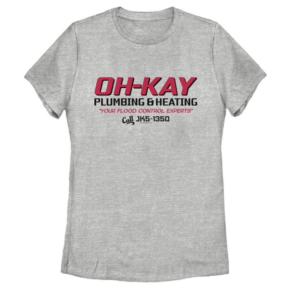 Women's Home Alone Oh-Kay Plumbing & Heating Graphic Tee Athletic Heather 2X Large