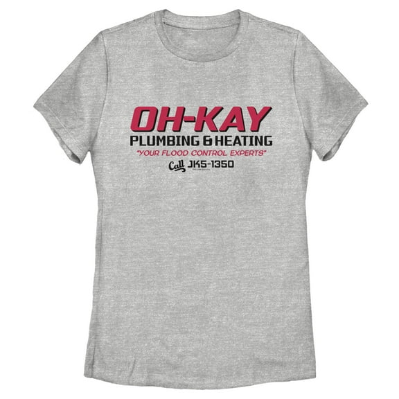 Women's Home Alone Oh-Kay Plumbing & Heating  Graphic Tee Athletic Heather Large