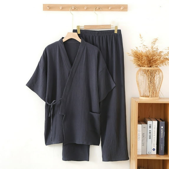 Women's Home Clothes Trendy Solid Color Shorts Sleeve Pants Sleepwear Soft Comfortable Breathable Loungewear With Pocket Dark Gray L