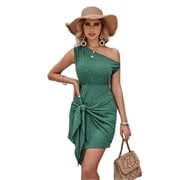 strapless open back dress Women's Sweet Intentions Red Bow Accent Mini Dress | Size: L main image 0