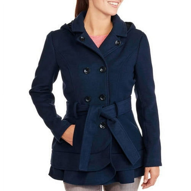 Ruffled peacoat best sale